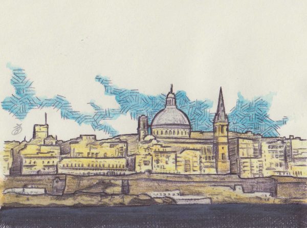 Valletta 2, painting by Alessandro Bruno.
