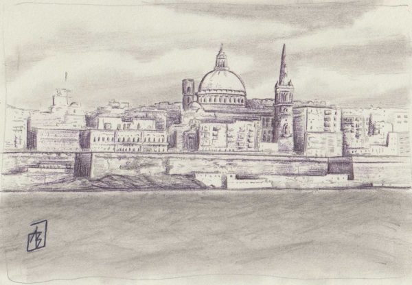 Valletta 1, painting by Alessandro Bruno.